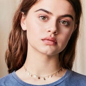 New In the stars icon necklace Urban Outfitters Gold Tone 16"